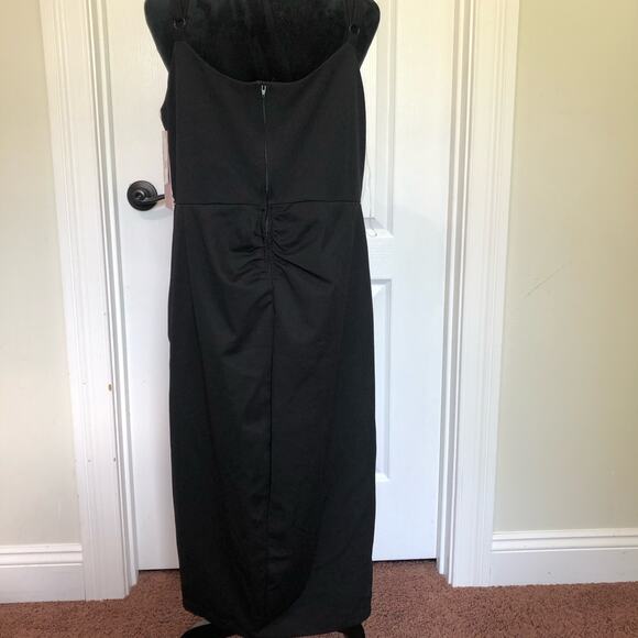 Emerald Sundae‎ Womens Maxi Dress Size 14 Black Ruched Side Sleeveless NWT - Picture 9 of 14